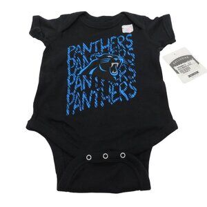 NFL Carolina Panthers Infant 3/6m Black Bodysuit Creeper One Piece Football